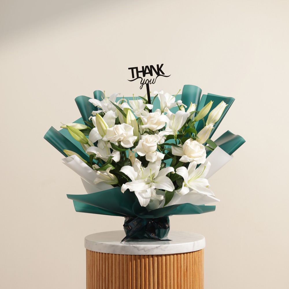 باقة زهور الأمتننان الراقي