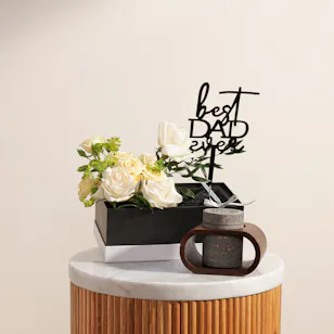 Istekanti Grey Terrazzo Mubkhar | White Roses Istekanti Grey Terrazzo Mubkhar | White Roses