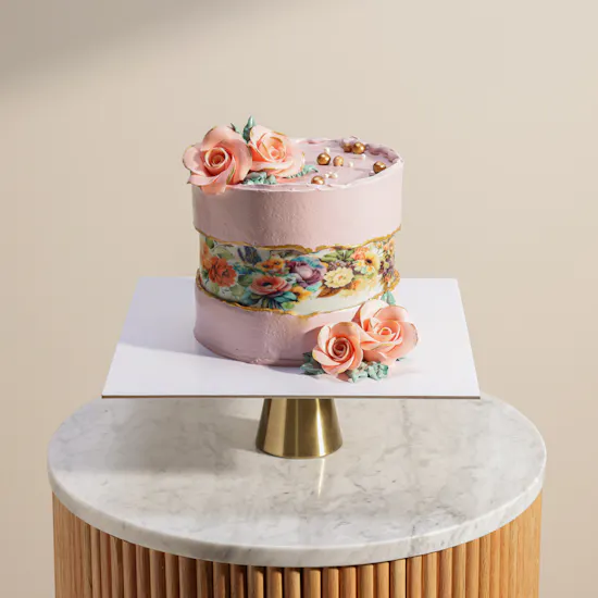 Floward Pinkish Roses Cake