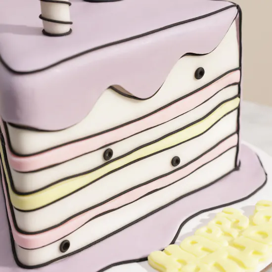 Floward Birthday 2D Slice Comic Cake