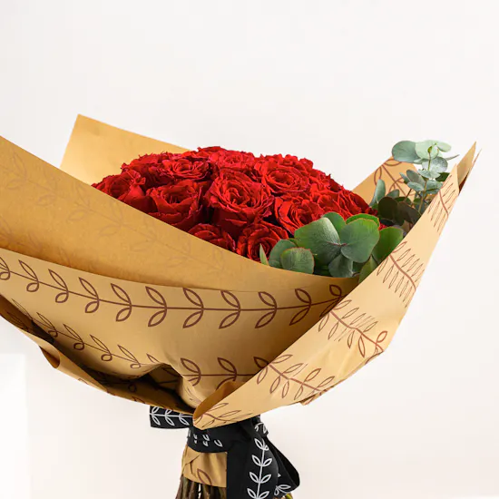 Graduation Roses | 50 Red Roses Hand Bouquet
