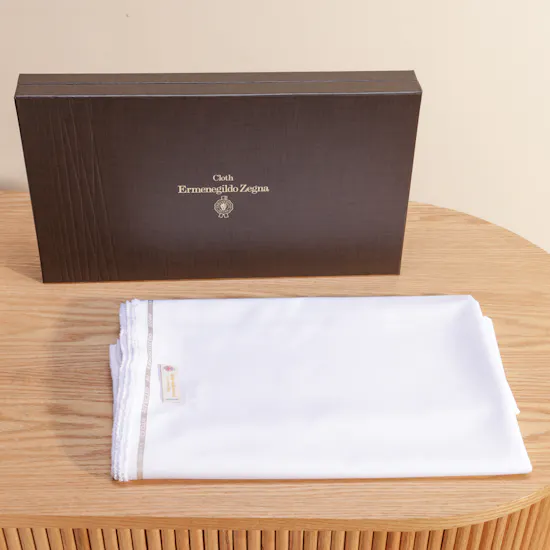 Alshal Zegna White Fabric