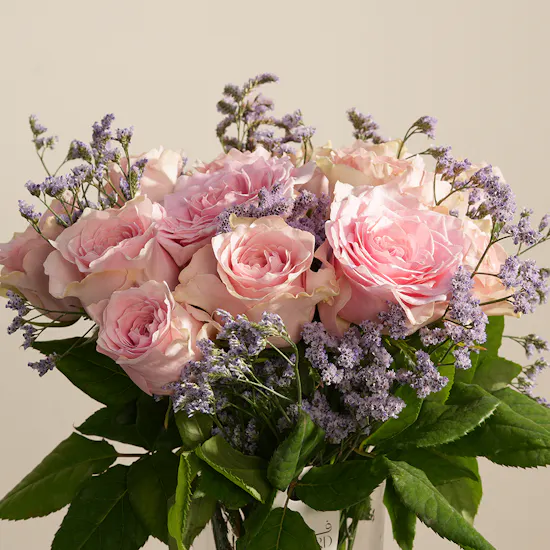 Simple Light Pink Roses Vase