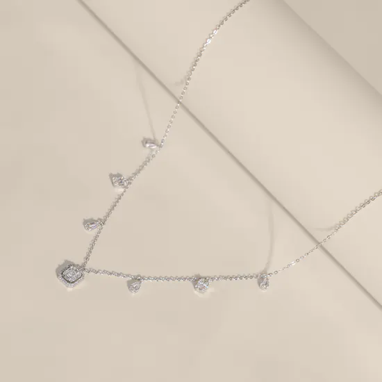Hilia Zircon and Silver Women's Necklace