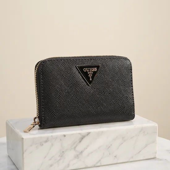 Guess Laurel Ii Slg Black Medium Zip Around Wallet