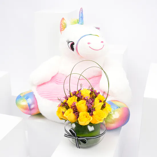 Yellow Roses | Unicorn Kids Chair
