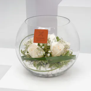 White Garden | Glass vase 