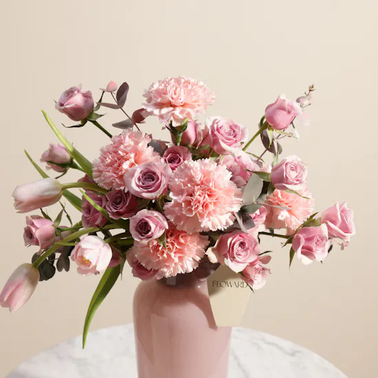 Blush Harmony Flower Vase
