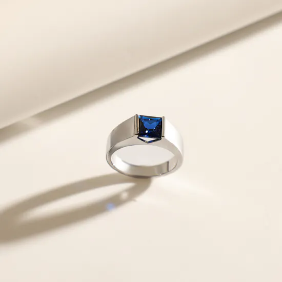 Floward Blue Stone Men's Signet Ring | Size 9