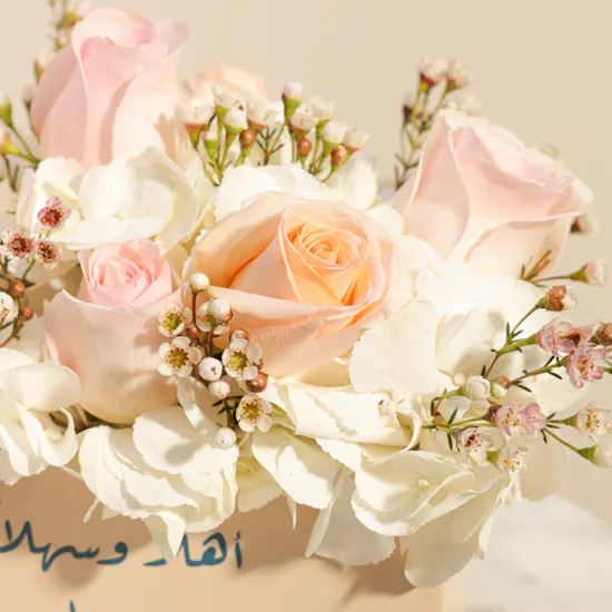 قسيمة هدايا من جو سبا | مزهرية الباستيل بأسم المولود الجديد