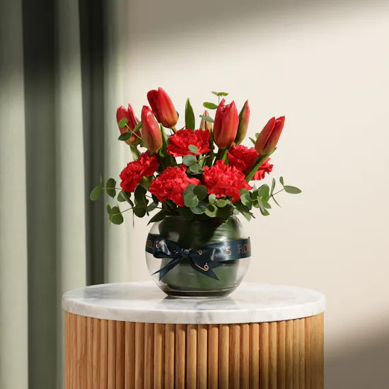 Red Radiance Flower Vase
