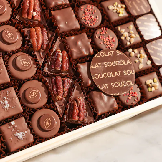 Soucolat Grand Chocolate Collection Wood Tray