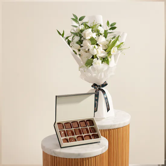 Floward Luxurious Chocolate Small Box | Where Pride Feels Personal Flower Bouquet