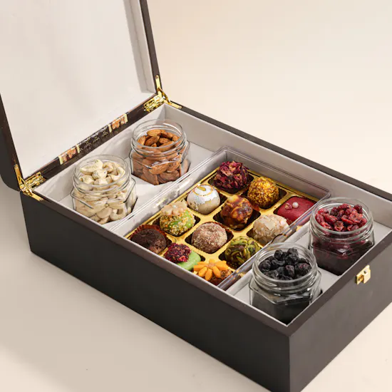 MyGovindas Diwali Sweets and Nuts Wooden Box