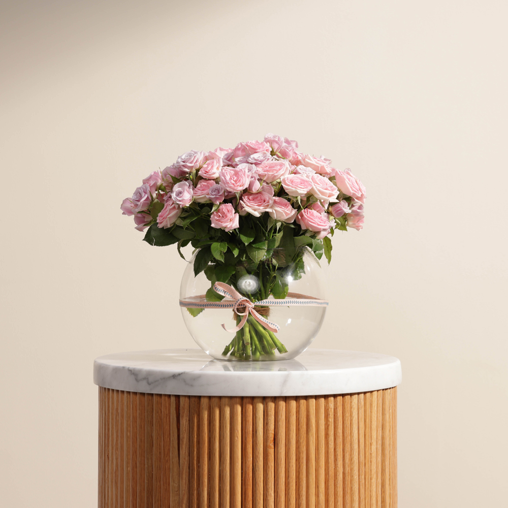 وردي دائمًا | مزهرية زجاج