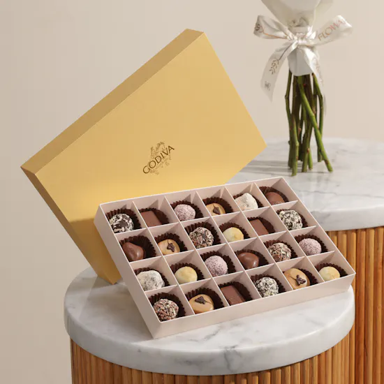 Godiva Gold Mixed Chocolate Box | Grateful Heart Flower Bouquet