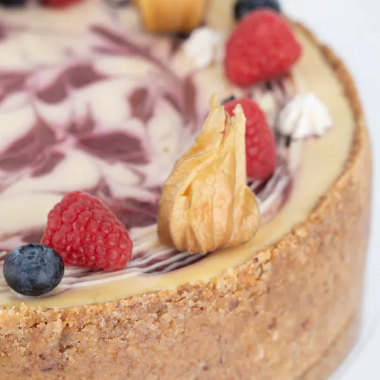 Cheese Cloud 9 Inch Raspberry Swirl Cheese Cake
