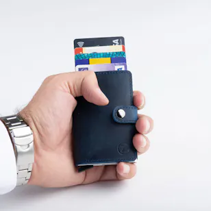 ZUS genuine leather wallet -Blue ZUS genuine leather wallet -Blue