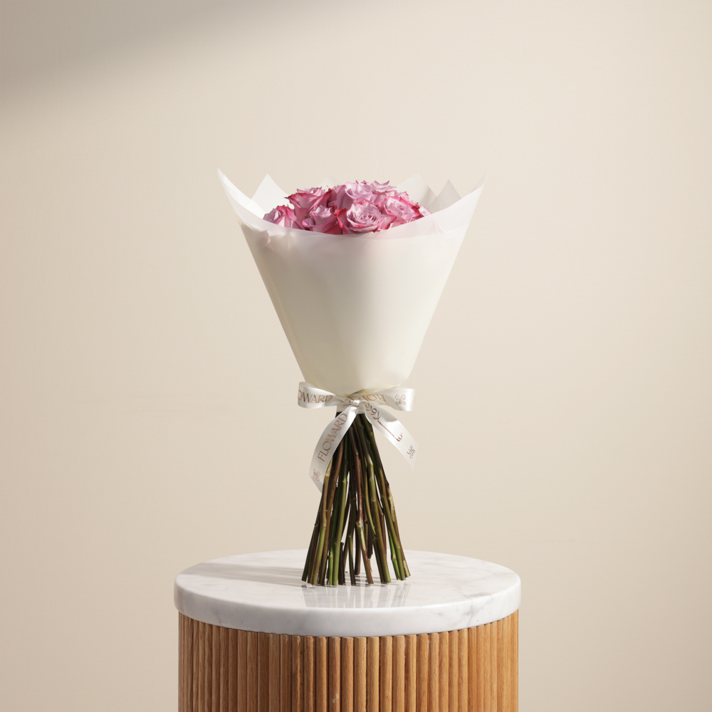 باقة تألق الأرجوان | 25 جوري