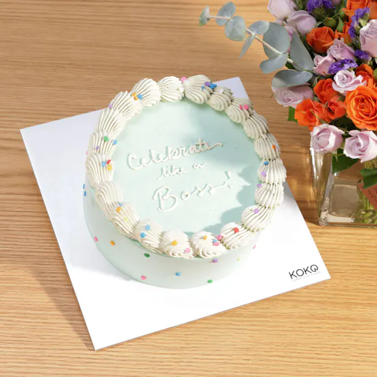 Koko Vanilla Cake | Birthday Flowers Vase