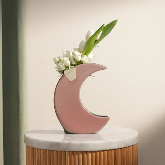 Crescent Grace Flower Vase
