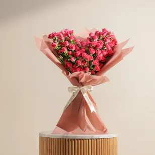 Fuchsia Heart Bouquet