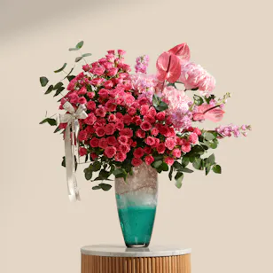 Softly Blush Pink Flower Vase