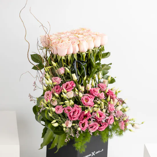 Roses & Eustoma | Square Box