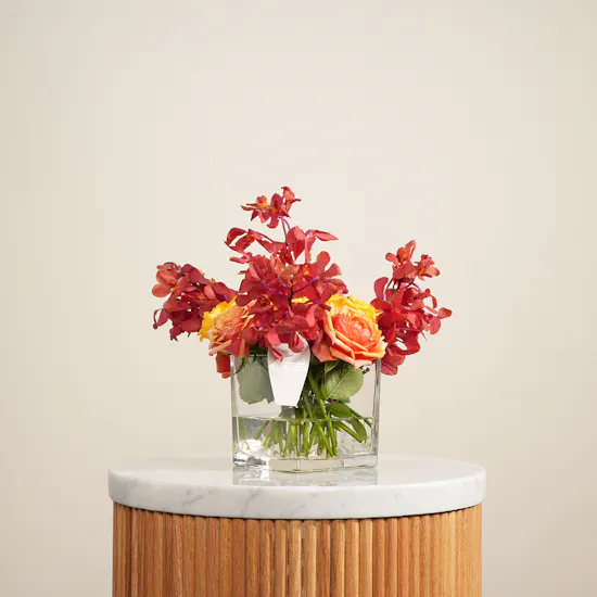 Sunset Colors Flowers Vase