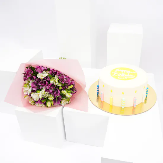 Helen's Bakery Birthday Cake | Alstroemeria