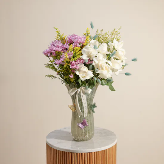Belavida Butterfly Stunning Floral Vase