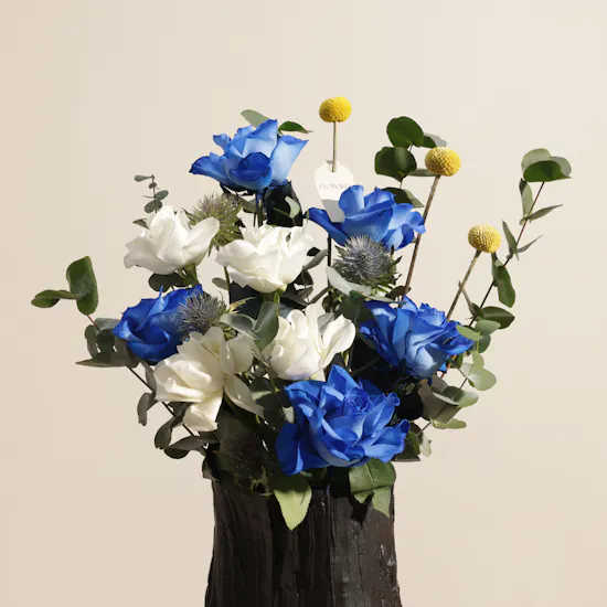 Blue Forest Flower Vase