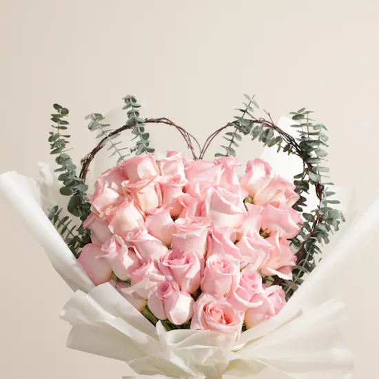 Pink Heart of Joy Bouquet