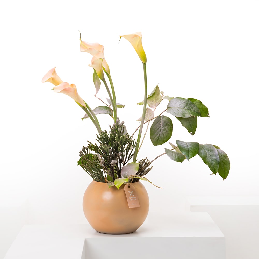 Peach Calla Vase 