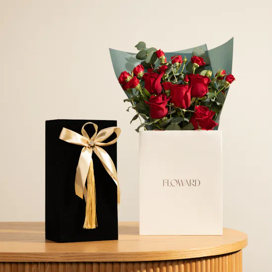 Floward Graduation Book Chocolate Favors | Joyful Flower Bouquet
