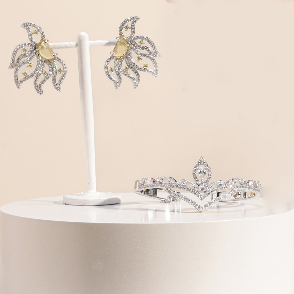 Floward Silver Jewelry Set | Yellow