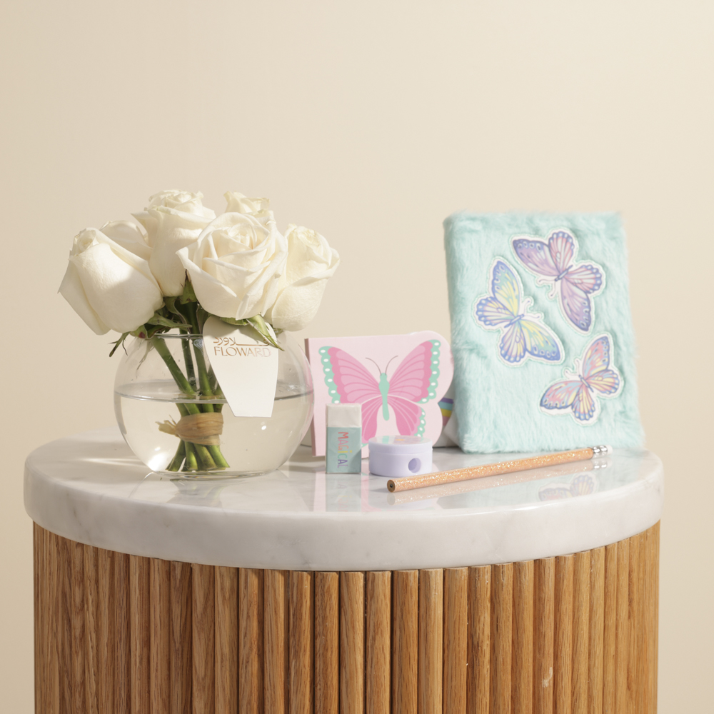 مجموعة قرطاسية من مكتبة جرير | زهور السعادة