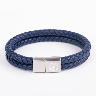 Zus Navy Blue Double Leather Cord Bracelet Zus Navy Blue Double Leather Cord Bracelet