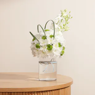 White Flowers Vase