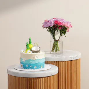 كيك الشوكولاتة الاستوائية من فلاورد | مزهرية زهور روح الصيف كيك الشوكولاتة الاستوائية من فلاورد | مزهرية زهور روح الصيف