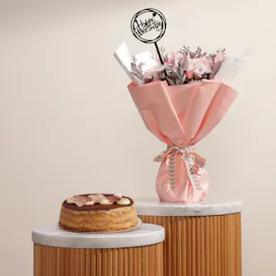 Floward Coffee Cake | Birthday Flowers Bouquet 