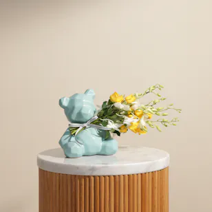 Blue Teddy Bear | Mini Bouquet