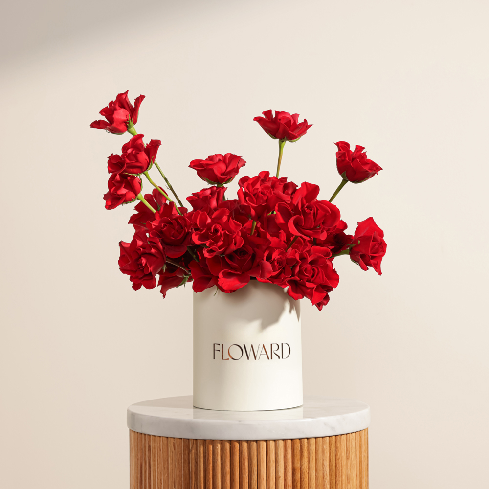 Unique Red Flowers Box