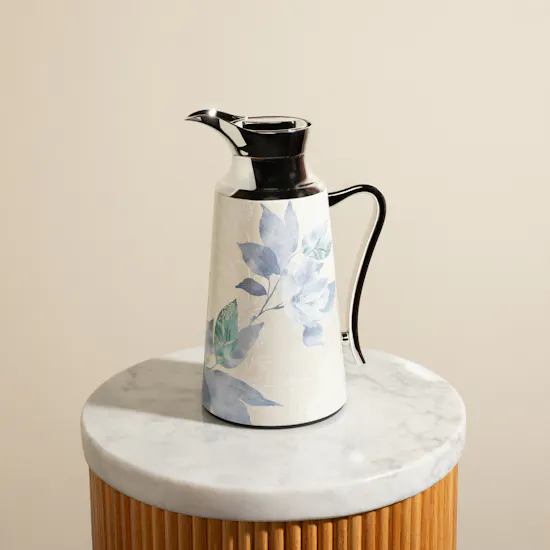 Otantik Marisella Tea and Coffee Blue and Silver Vacuum Flask