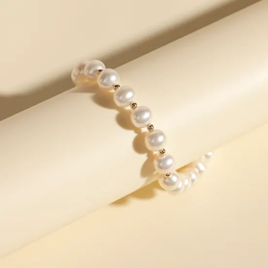 Damas Kiku Rose Gold and Pearl Bracelet