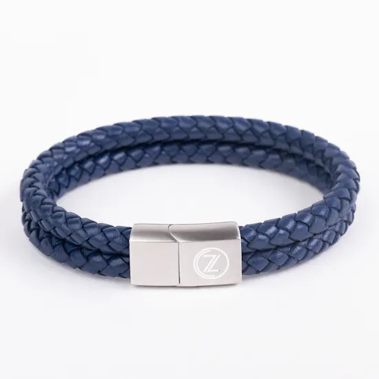 Zus Navy Blue Double Leather Cord Bracelet