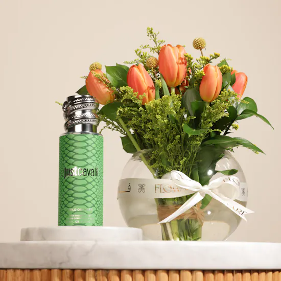 Just Cavalli Wild Orchard Hair and Body Mist | Sunrise Flowers Vase