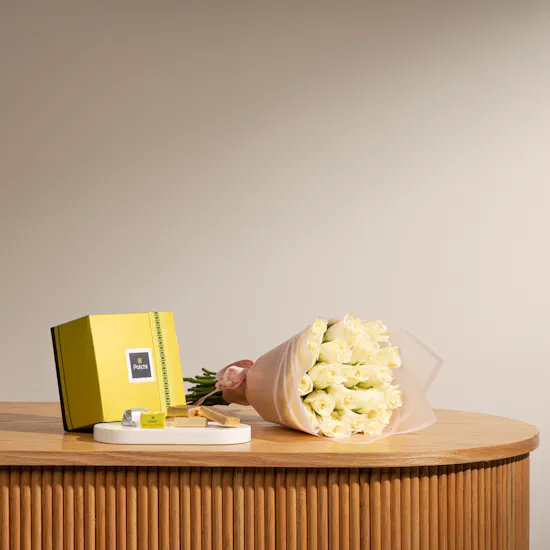 Patchi Chocolates Box | White Roses