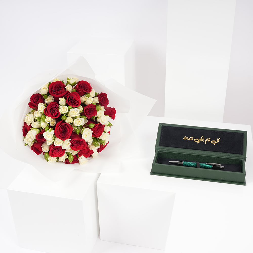 قلم سين بحجر المالاكايت الاخضر من بالقلم | الجوري الساحر