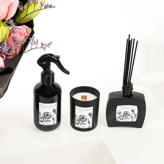 Candle Glee Home Fragrances Black Opium Scent | Pink Blooms